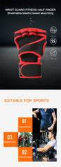 Guantes de Pesas CoreForge™ – Ajustables y Resistentes con Soporte de Muñeca y Palma