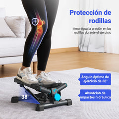 Mini Stepper CoreForge™ – Cardio en Casa con Bandas de Resistencia y Movimiento Twist