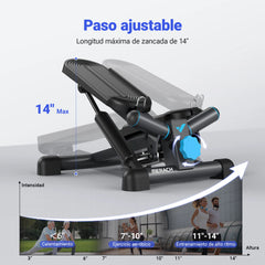 Mini Stepper CoreForge™ – Cardio en Casa con Bandas de Resistencia y Movimiento Twist