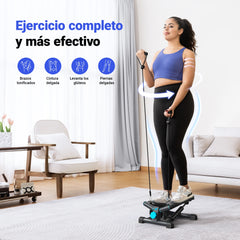 Mini Stepper CoreForge™ – Cardio en Casa con Bandas de Resistencia y Movimiento Twist