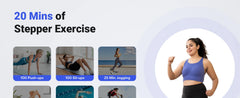 Mini Stepper CoreForge™ – Cardio en Casa con Bandas de Resistencia y Movimiento Twist