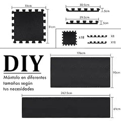 Esterilla Puzzle EVA CoreForge™ – Suelo Protector para Gym en Casa | 18 Piezas