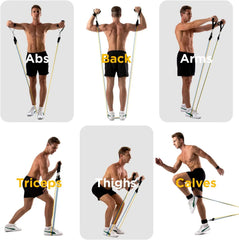 Kit Barra Fitness CoreForge™ – Gimnasio Portátil para Fuerza, Core y Tonificación