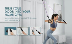 Barra de Entrenamiento CoreForge™ con Bandas – Gimnasio Completo para Fuerza y Tonificación