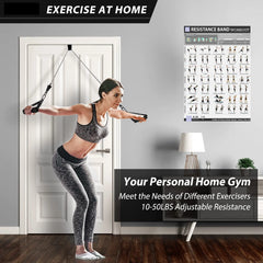 Barra de Entrenamiento CoreForge™ con Bandas – Gimnasio Completo para Fuerza y Tonificación