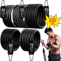 Barra de Entrenamiento CoreForge™ con Bandas – Gimnasio Completo para Fuerza y Tonificación