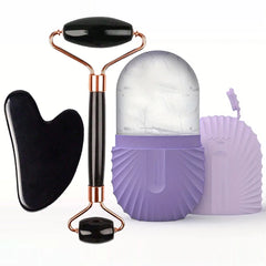 Rodillo de Hielo Facial con Gua Sha