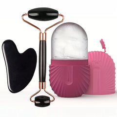 Rodillo de Hielo Facial con Gua Sha