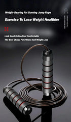 Comba de Saltar CoreForge™ – Cable de Acero con Rodamiento 360° y Mango Antideslizante
