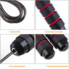 Comba de Saltar CoreForge™ – Cable de Acero con Rodamiento 360° y Mango Antideslizante