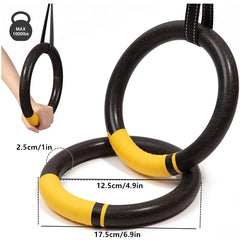 Anillas de Gimnasia CoreForge™ – Resistencia Profesional 450 kg con Correas Ajustables y Agarre Antideslizante