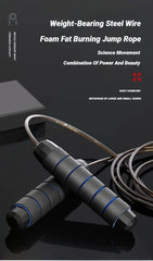 Comba de Saltar CoreForge™ – Cable de Acero con Rodamiento 360° y Mango Antideslizante