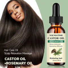 Aceite de Ricino y Romero para el Cabello | Estimula el Crecimiento y Reduce la Caída