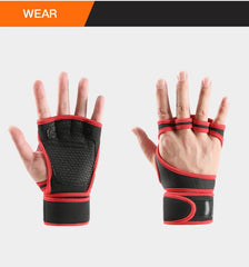 Guantes de Pesas CoreForge™ – Ajustables y Resistentes con Soporte de Muñeca y Palma