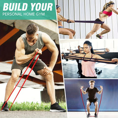 Set de 4 Bandas de Resistencia CoreForge™ – Entrenamiento de Fuerza y Asistencia para Dominadas