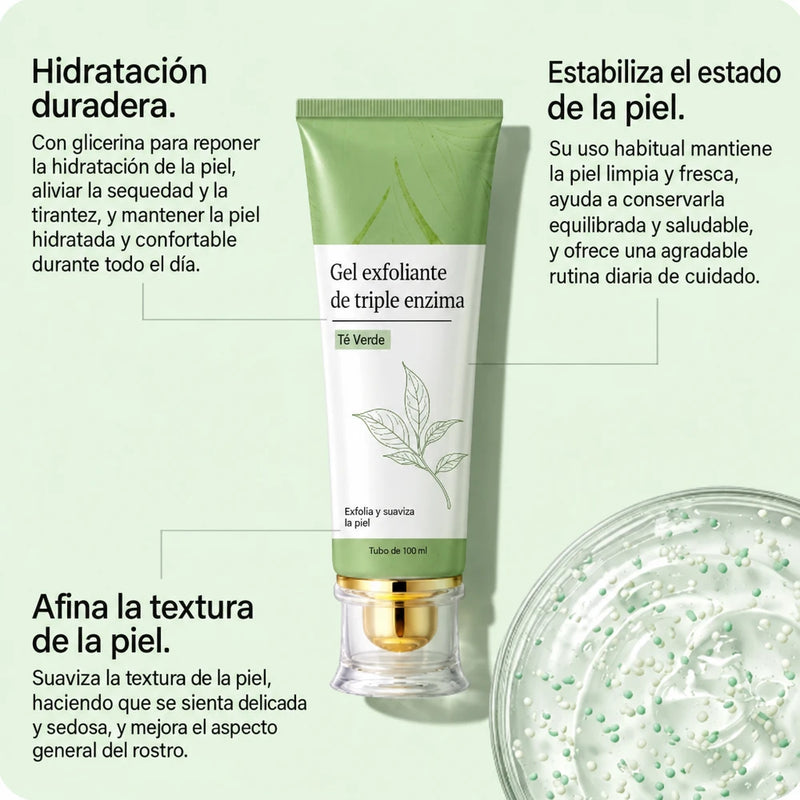 Gel Exfoliante Facial de Té Verde