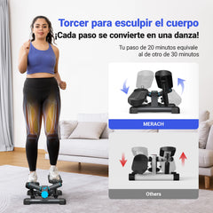 Mini Stepper CoreForge™ – Cardio en Casa con Bandas de Resistencia y Movimiento Twist