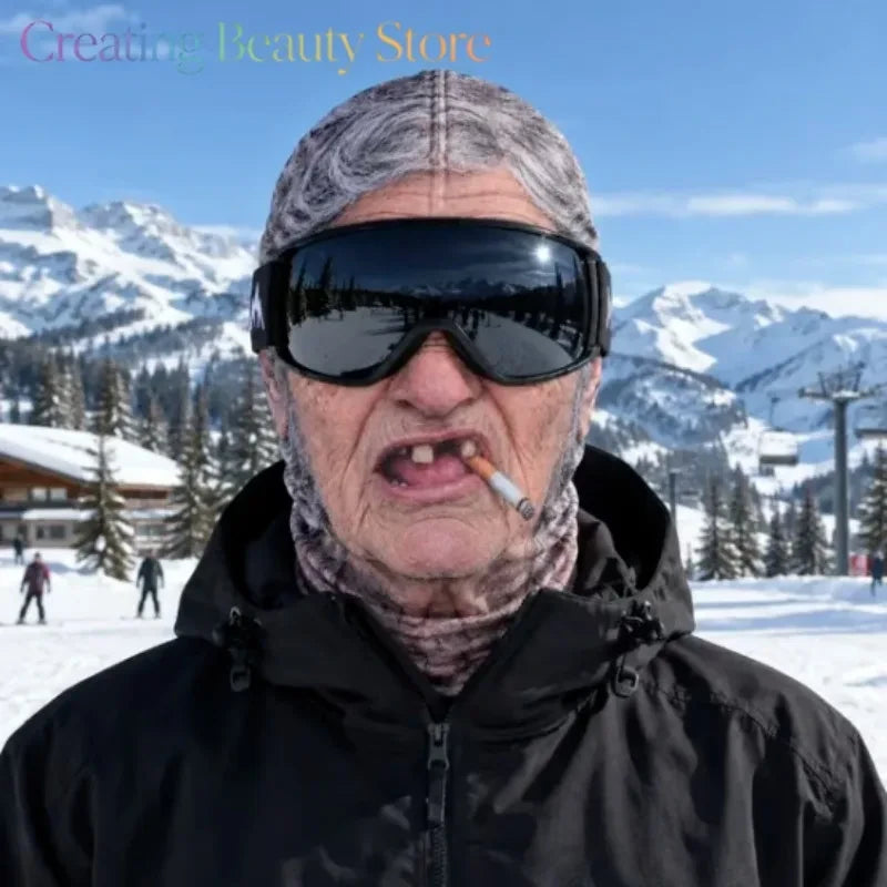 Embroidered Face Ski Mask