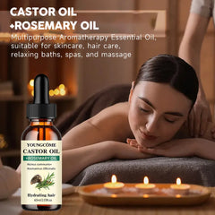 Aceite de Ricino y Romero para el Cabello | Estimula el Crecimiento y Reduce la Caída